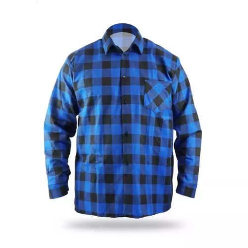 Flanel ing kék, méret XL, 100% pamut