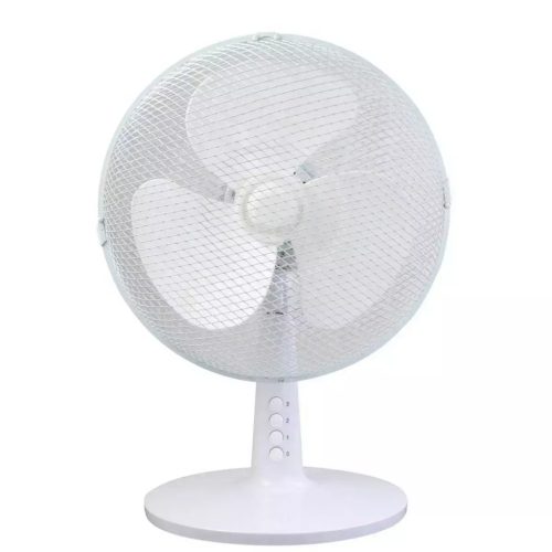 12" asztali ventilátor, fehér