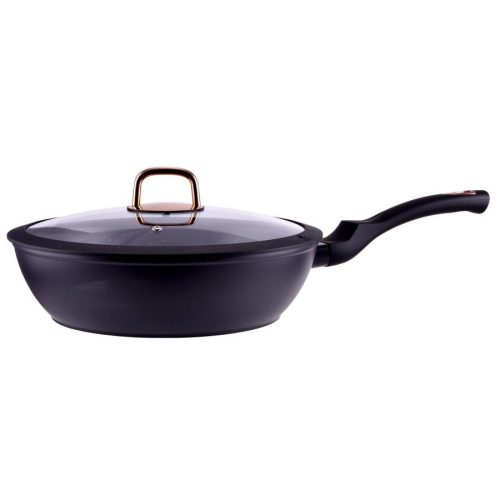 Perfect Home Golden Line tapadásmentes alumínium Wok üvegfedővel 28cm indukciós 10488