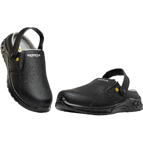 BENNON 0695010660-45 SLIPPER KLUMPA SB ESD, FEKETE