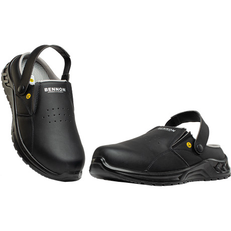 BENNON 0694010460-42 SLIPPER OB ESD KLUMPA,  FEKETE