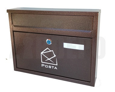 POSTALÁDA 2 BEDOBÓS BRONZ 35*27*7CM MRB,VARIA