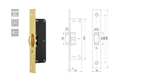 AJTÓCSAPPANTYÚ GÖRGŐS KRÓM. 160*37MM ANBO 1255B