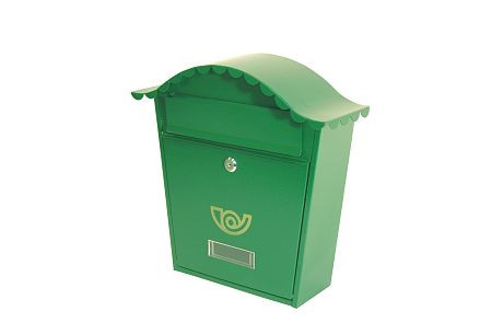 POSTALÁDA ZÖLD KEREK CSIPKÉS SÁBA 38*13,5*36 CM