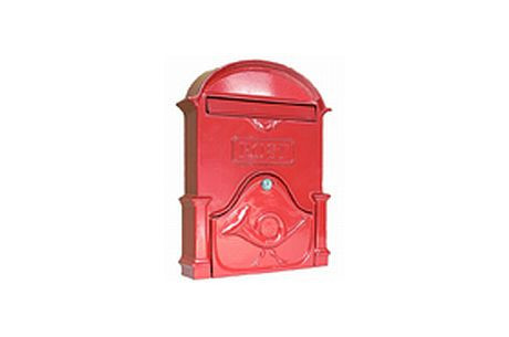 POSTALÁDA ÖNTÖTT PIROS KÜRTÖS V-400 40*30*6.5CM