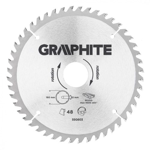 KŐRFŰRÉSZLAP 160*30MM 48FOG. CARBIDE GRAPHITE