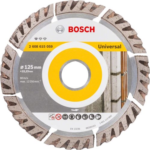 GYÉMÁNT VÁGÓTÁRCSA UNIVERZ.BOSCH 125Q 2608615060