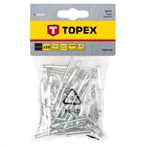 POPSZEGECS 4.0*12MM 50DB TOPEX