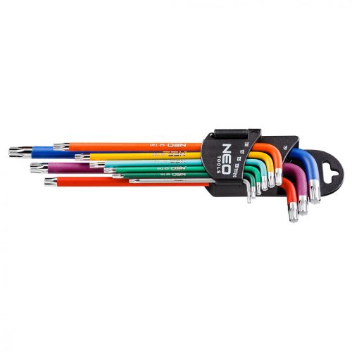 IMBUSZKULCS KLT. TORX 9R.T10-T50 SZINES NEO TOOLS