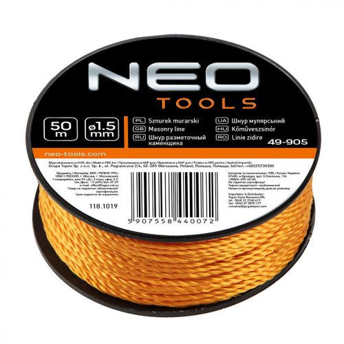 KŐMŰVES ZSINÓR 50M NEO TOOLS