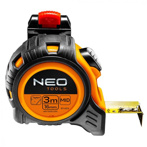 MÉRŐSZALAG 3M/16MM ACÉLHÁZAS ÖVRE NEO TOOLS