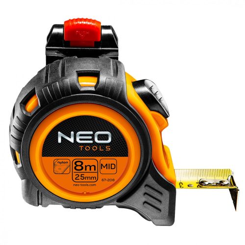 MÉRŐSZALAG 8M/25MM ACÉLHÁZAS ÖVRE NEO TOOLS