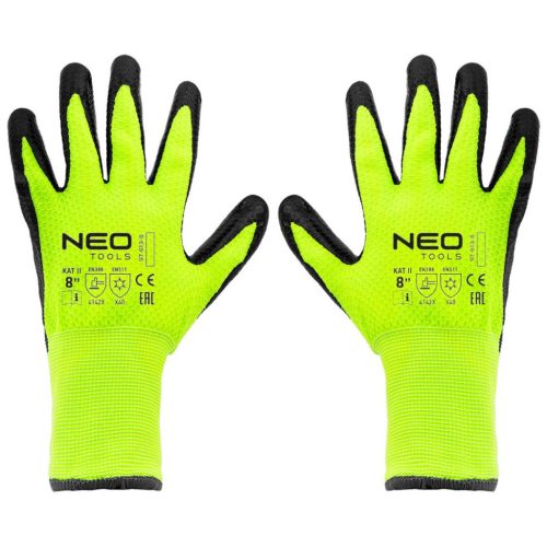 VÉDŐKESZTYŰ SZIGETELT LATEXES NYLON 8" NEO TOOLS