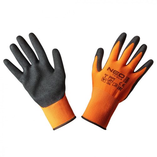 VÉDŐKESZTYŰ NITRILES POLYESTER 9" NEO TOOLS